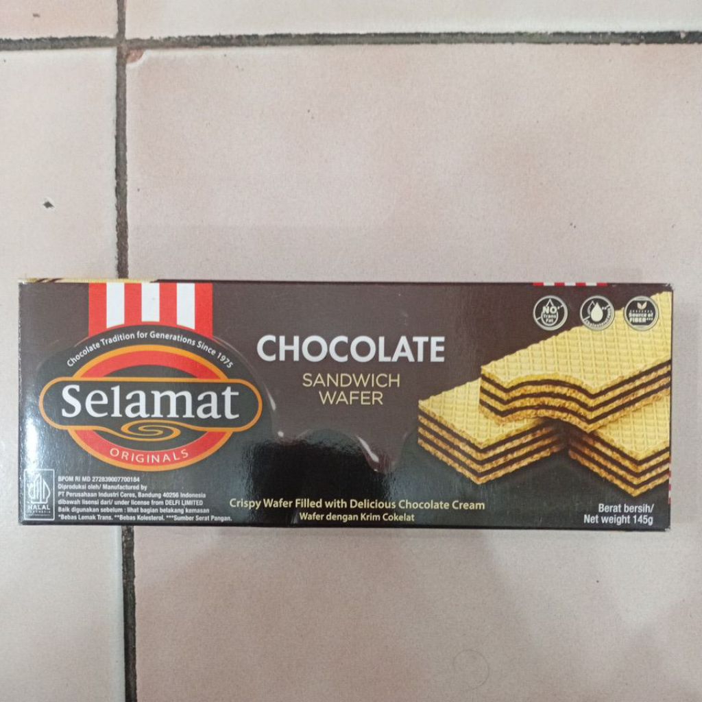 

Selamat Chocolate Sandwich Wafer 145gr 1 Bungkus