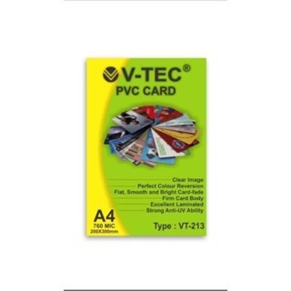 

1DUS Kertas kartu PVC card kit A4 putih