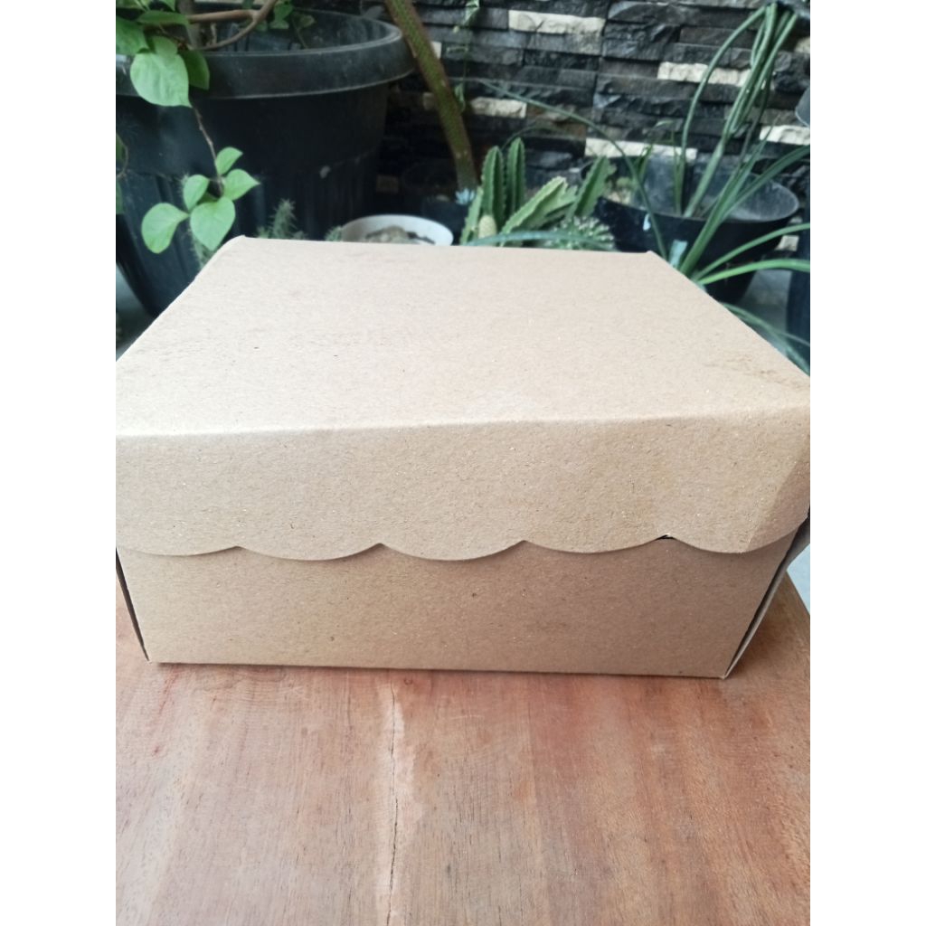 

dus termurah kraft cokelat tutup sambung ukuran 18x18 renda