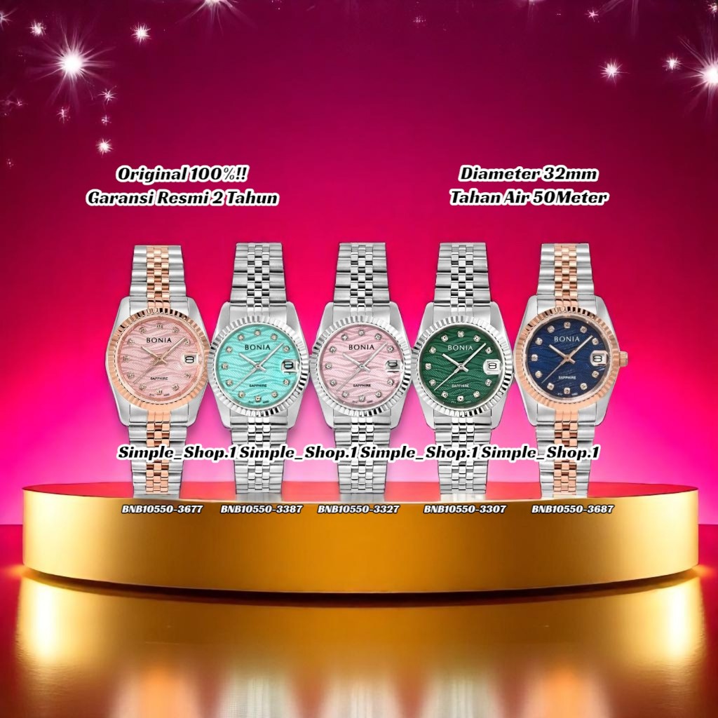 Original 100% Jam Tangan Wanita BONIA Jubile B10550 Garansi Resmi 2 Tahun BNB10550-3307 BNB10550-368