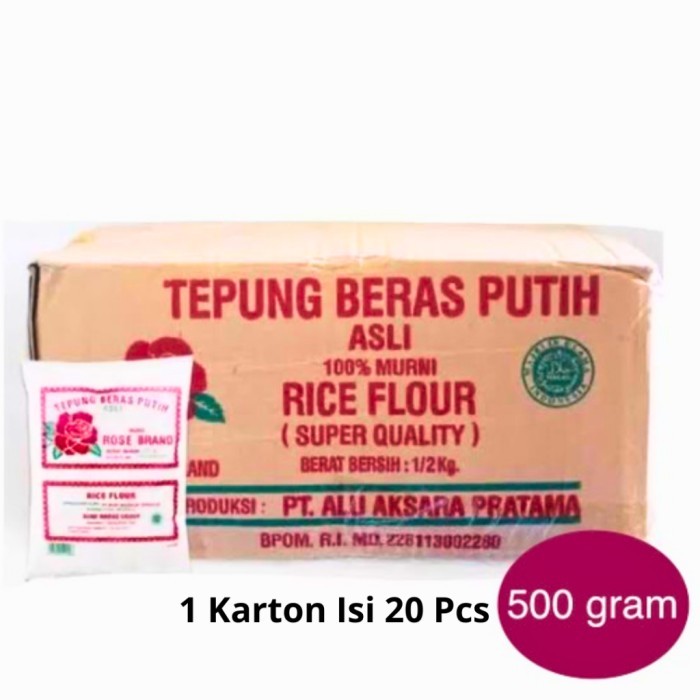 

Tepung Beras Rosebrand 500 gr isi 20