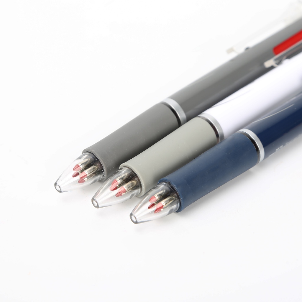 

M&G Ballpoint Pulpen Cetek Semi-Gel 0.7 mm Super Smooth Non-Slip Grip Desain Elegan 4 Warna Hitam Biru merah Hijau #ABP803R4 - Abu-abu