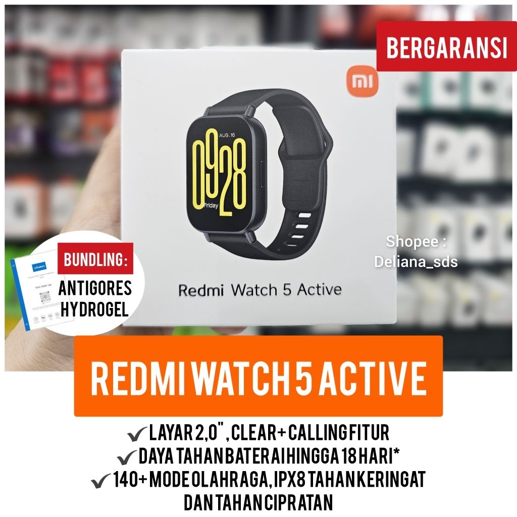 Redmi Watch 5 Active Garansi Resmi 1 Tahun Xiaomi Redmi Watch 5 Active Xiaomi Watch 5 Active Smartwa