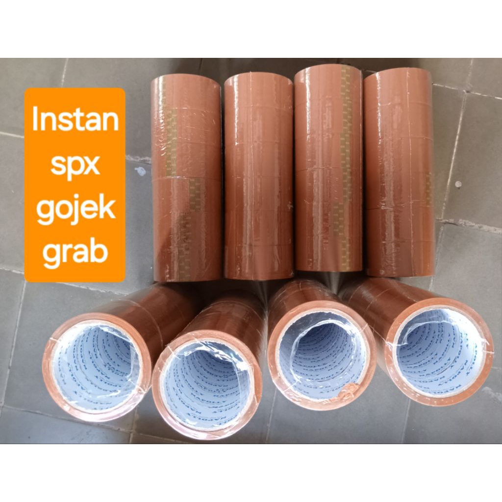 

Lakban coklat dan bening 100mm x 90 yard