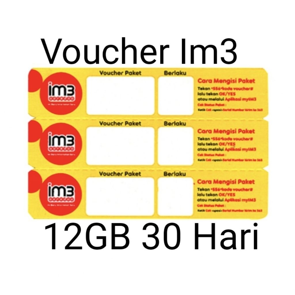 VOUCHER INDOSAT FREDOM COMBO 12GB 30 HARI IM3