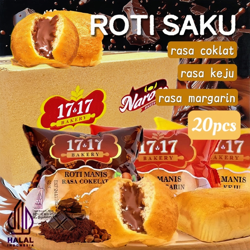 

COD WAHAHA ! ! ! ROTI SAKU 17.17 Roti sandiwch yang bisa disimpan di suhu ruang selama tiga bulan/roti coklat/roti keju/roti margarin/roti lezat dan murah/camilan/roti murah dalam kotak isi 10pcs 1 kotak