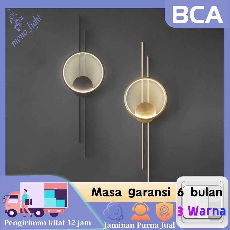 mono_light lampu hias dinding led indoor modern lampu kamar tidur ruang tamu hias dekorasi tanpa kab