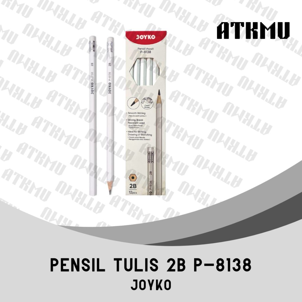

Joyko Pensil Tulis 2B Putih P-8138 [Pack] Isi 12 Pcs