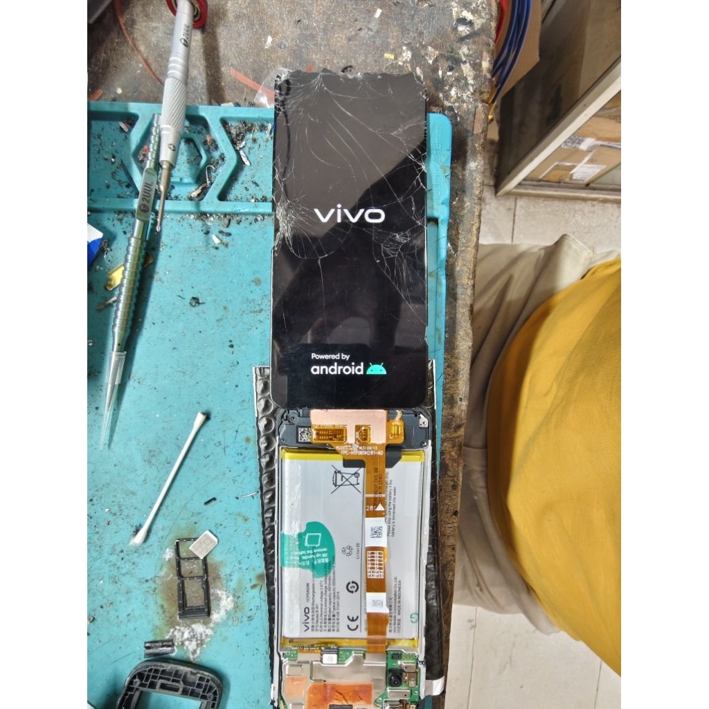 LCD ORIGINAL COPOTAN VIVO Y16.MINUS TS PECAH