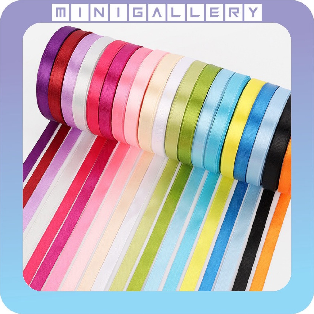 

Pita Satin 1 CM 3/8inch ROLL 25 YARD / Pita Kado Hadiah Souvenir Buket Bunga PT01