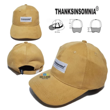 Topi Baseball Distro Bordir Gaya Korea Pria Wanita Thanksinsomnia / Topi Distro Terbaru Thanksinsomn