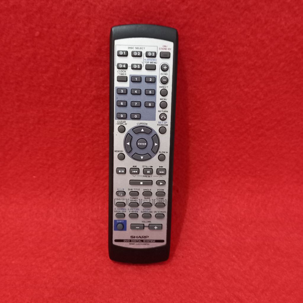 Remote SHARP DVD Digital System Original Asli . RRMCGA033AWSA .
