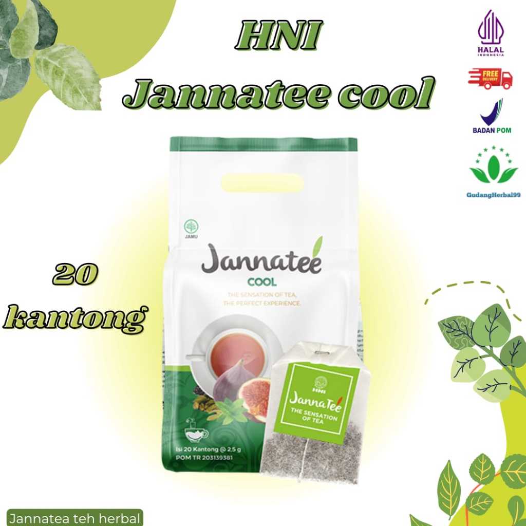 

HNI Jannatee Cool ORIGINAL Teh Herbal Sensasi Menyegarkan dan Melegakan Tenggorokan isi 20 kantong