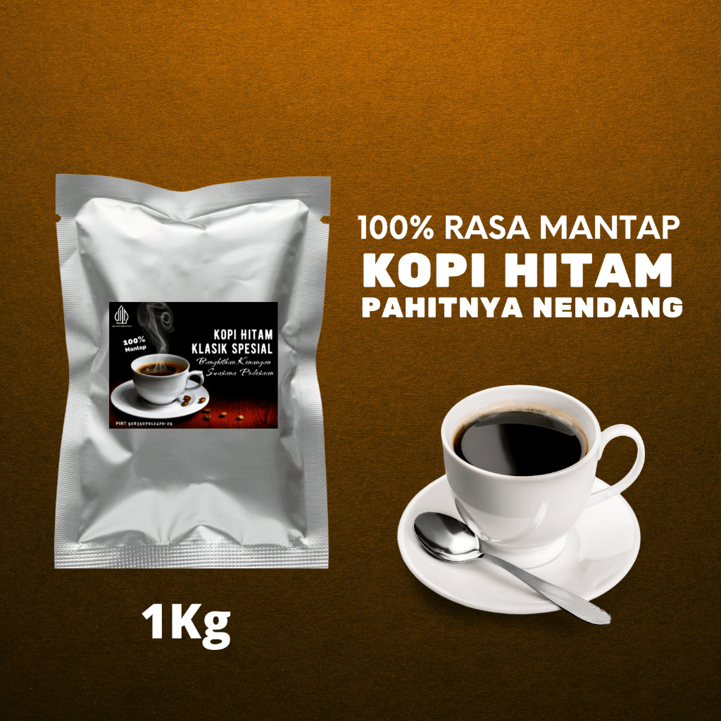 

Kopi Bubuk Hitam Spesial Robusta 1Kg 500g 250g