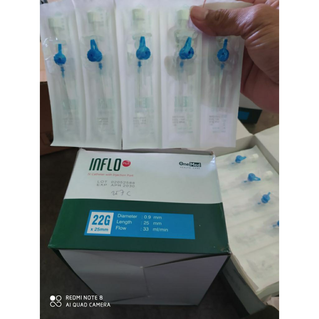 INFLO ONEMED IV CHATETER NO 18G, 20G, 22G, 24G ,26G