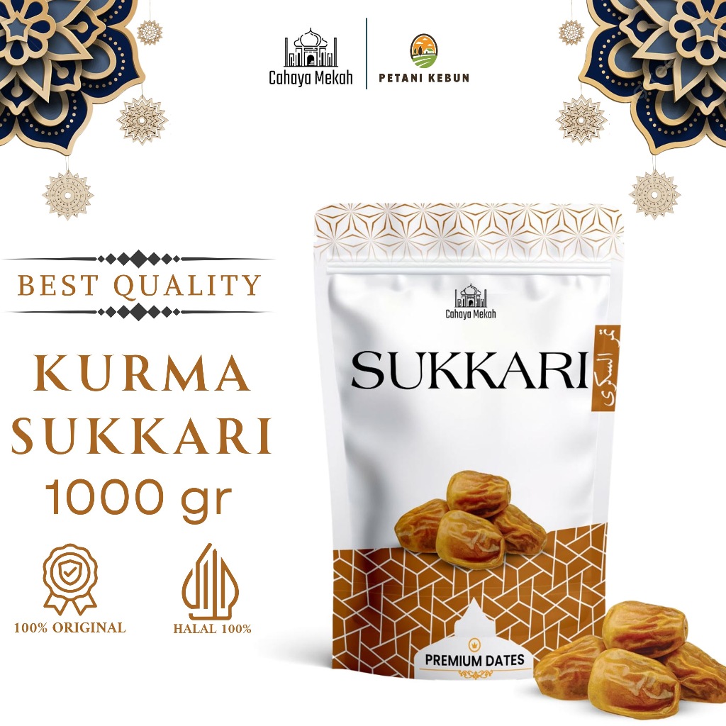 

Cahaya Mekah Kurma Sukkari 1 Kg Manis Alami Sukari Kurma Raja