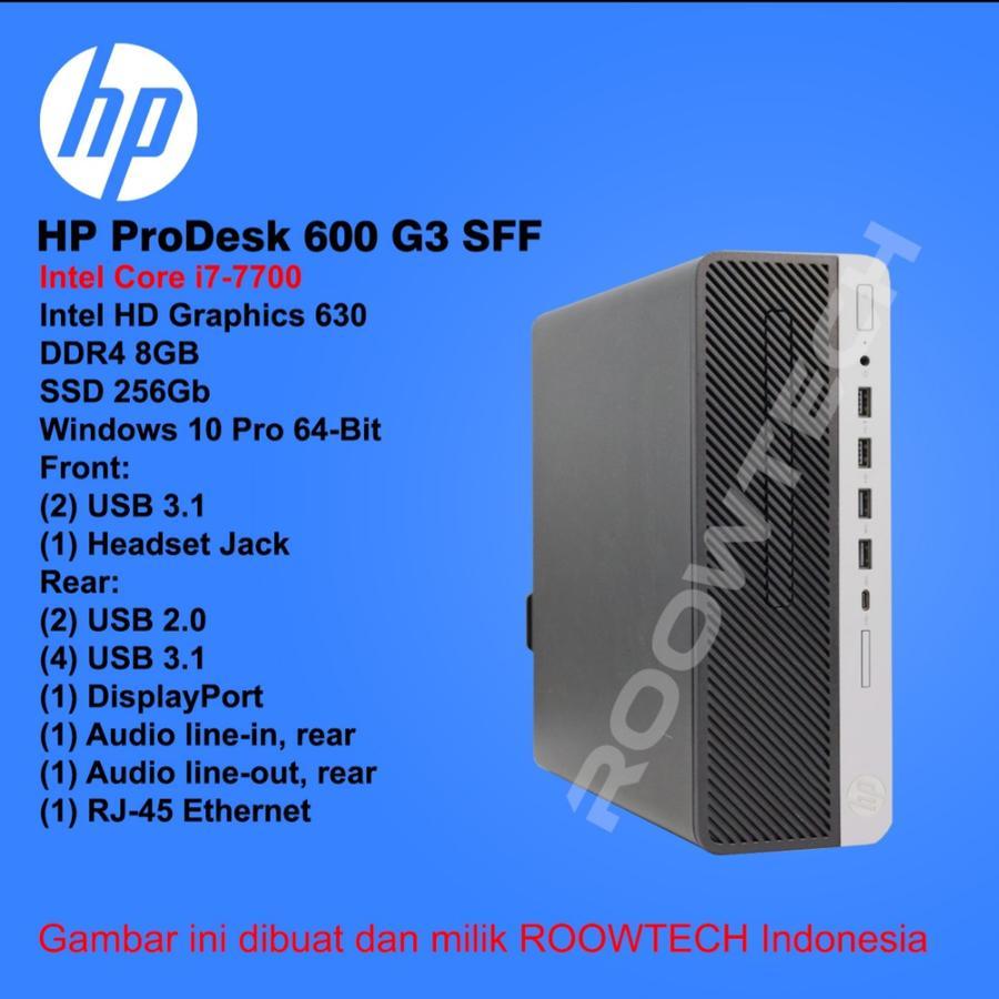 PC Desktop Hp Core i7 7700 Ram 8Gb SSD 256Gb Garansi 1 Tahun