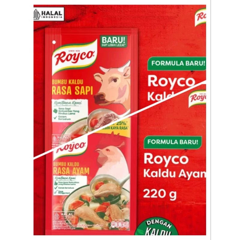 

ROYCO Penyedap Rasa Ayam dan Sapi 220gr | Kaldu Bubuk Penambah Rasa Masakan ROYCO