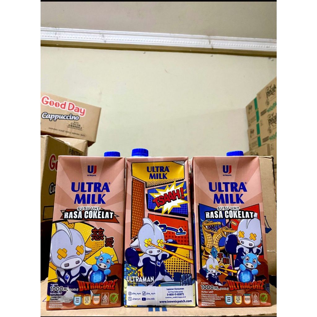 

Ultra Milk Susu UHT Rasa Cokelat Vanila 1L EXP AGT 2025