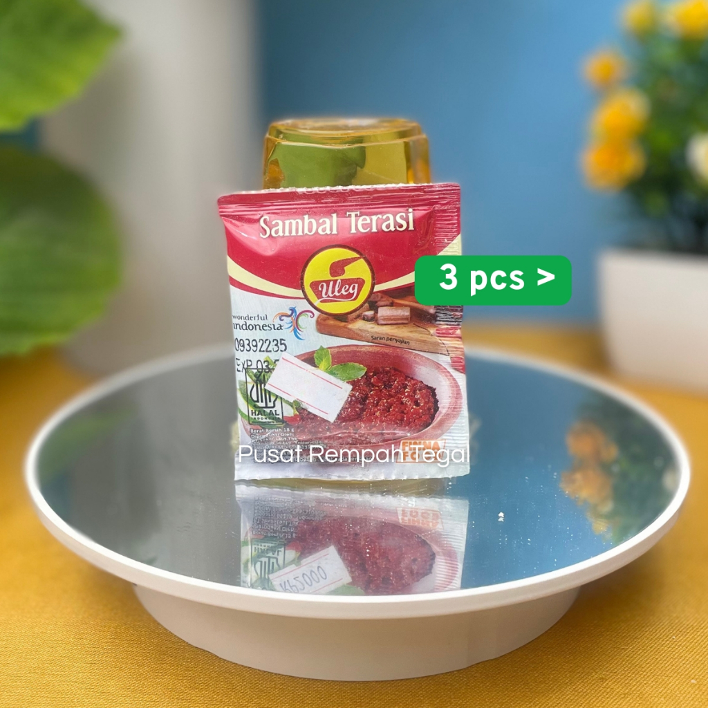 

Paket Isi 3 Sambal Terasi Uleg 18gr Finna Food Sambal Terasi Ala Rumahan dari Cabe Segar Pilihan dipadukan dengan Terasi dan Bumbu Berkualitas