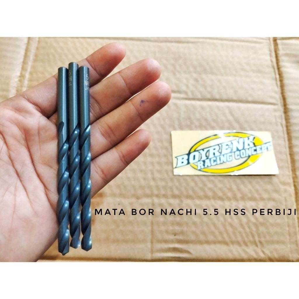 (1PCS/1BIJI) MATA BOR BESI NACHI HSS 5mm 5 mm STRAIGHT DRILLS 5.0 5.0mm 5,0 5,0mm - BOYRENK MADURA