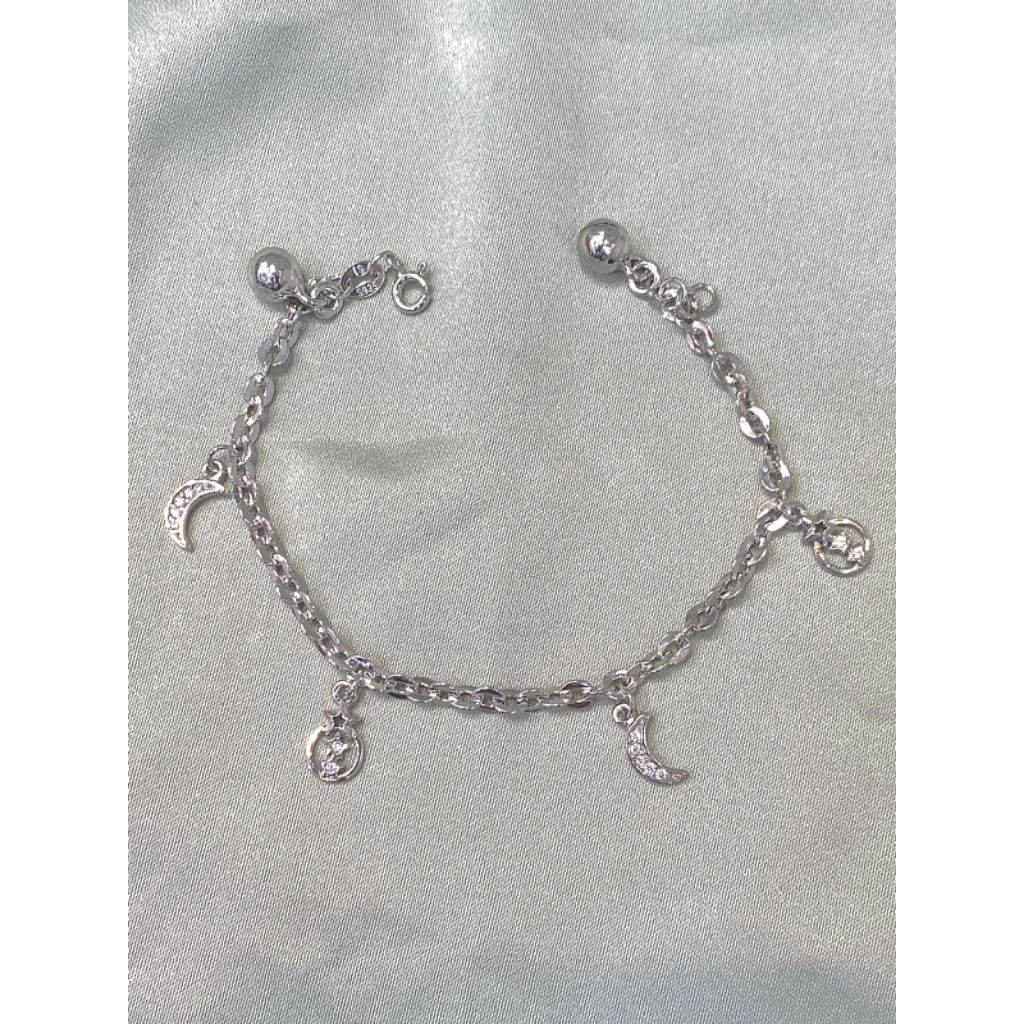 Gelang Rantai Bulan Perak 925 Asli
