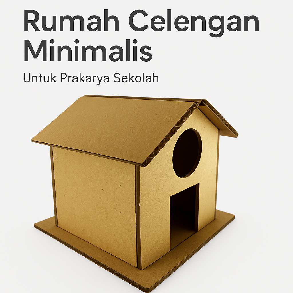 MRZ-002 Maket rumah sederhana dari kardus miniatur rumah kardus