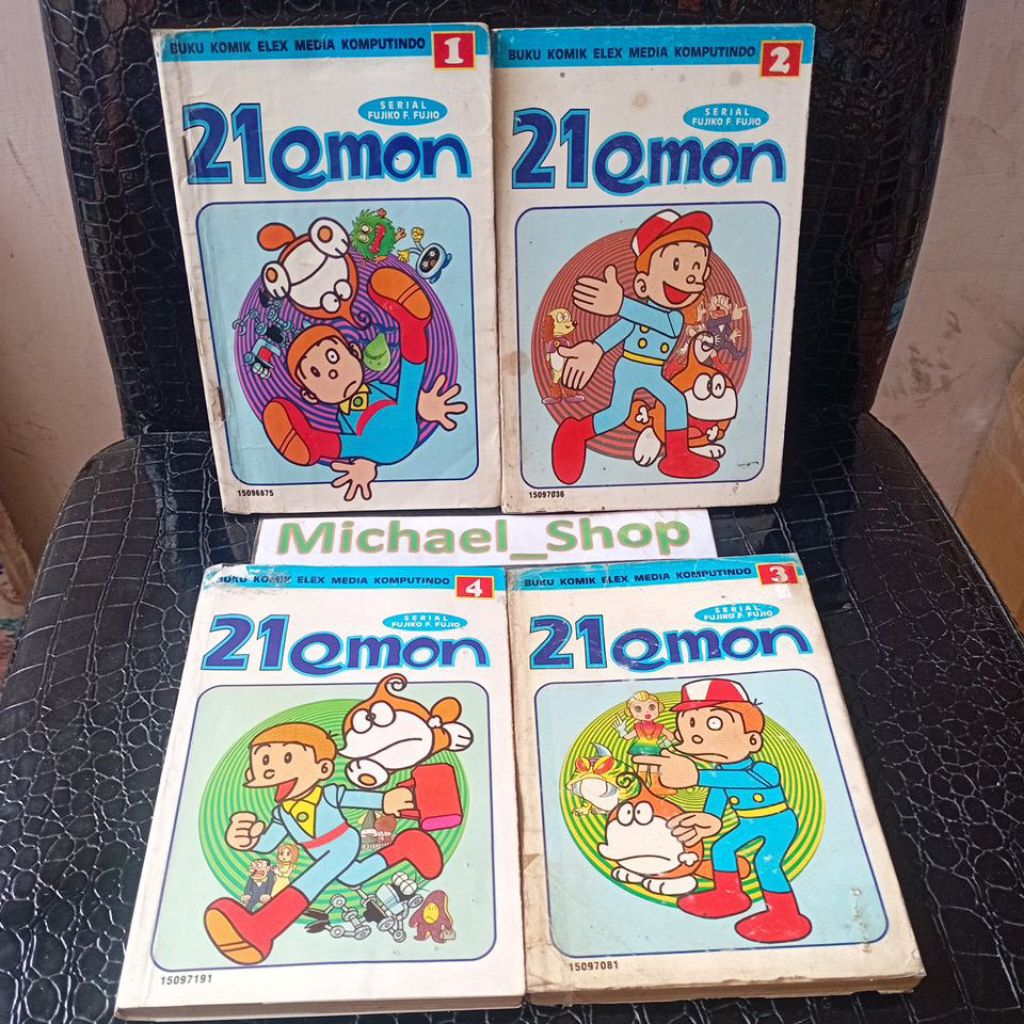 ( Kode A4 ) Komik 21emon 21 emon 1 2 3 4 Lengkap Fujiko F Fujio Langka ( Doraemon )