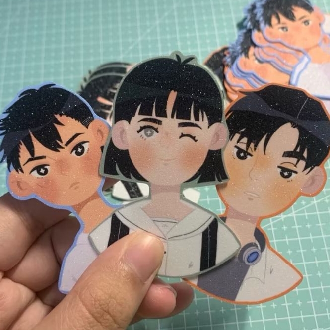 sticker glitter after school lessons for unripe apples, aslfua, kim cheol, hwang miae, seo jisu