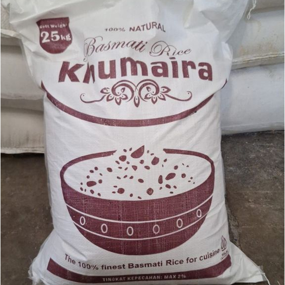 

Beras Basmati 25 kg 1 Sak Kualitas Premium Tingkat Kepecahan Maks 2% Beras Arab India Murah