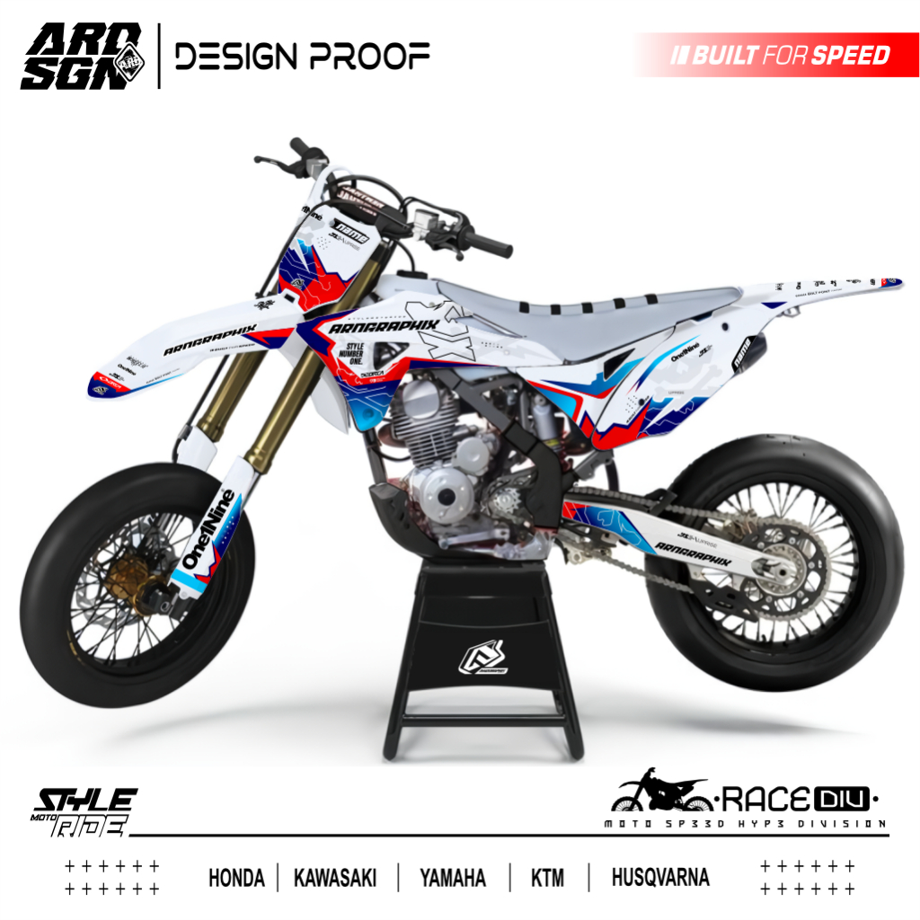 Decal KLX Gordon full body custom - Decal klx supermoto