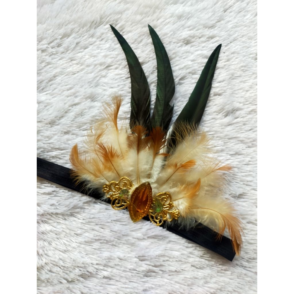 Aksesoris kepala bulu bando bulu mahkota bulu aksesoris pentas