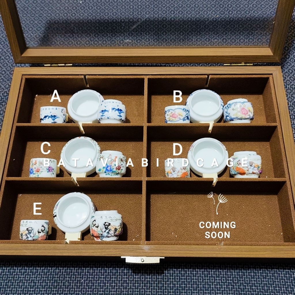 Cepuk Keramik Kecil Cungkok Nanjing Style Pleci SET 3PCS