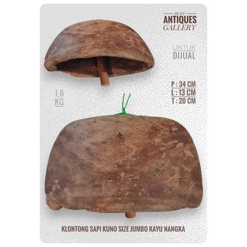Klontong Sapi Kuno Ukuran Jumbo Bahan Kayu Nangka