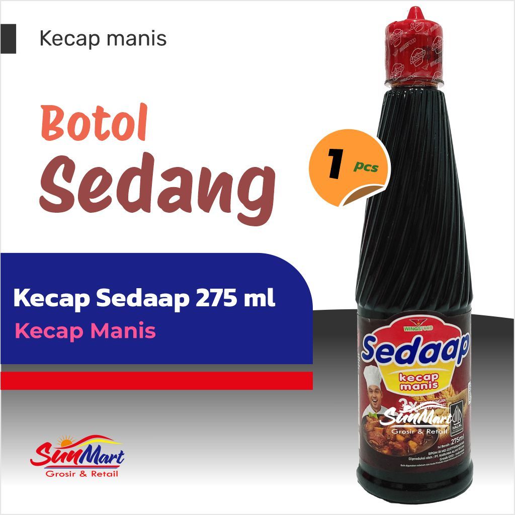 

Kecap sedaap manis 275ml x 1 botol