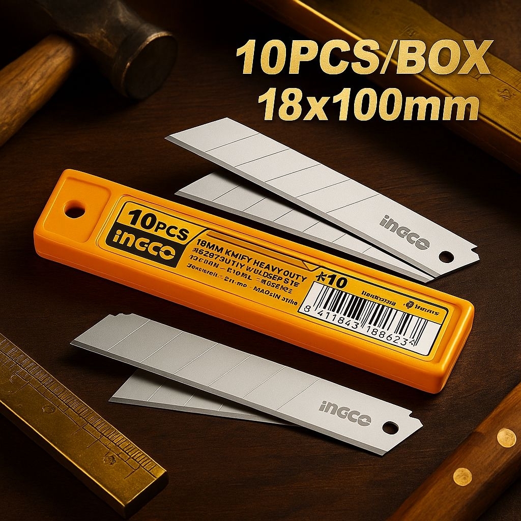 

Mata Cutter Besar 10 Pcs (18mm) isi Refill Cuter Blade INGCO HKNSB112