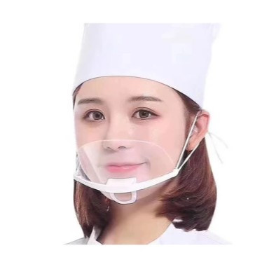 Penutup Mulut Transparan Chef Kantin Restoran / Face Shield Mouth Pelindung Masker Mulut / Penutup m