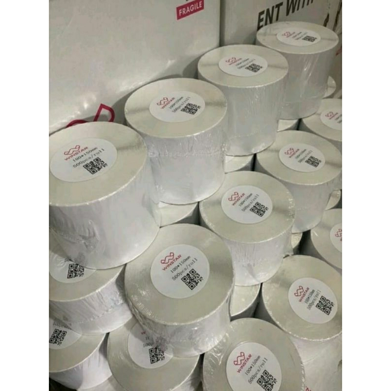 WINSTAR Label Stiker Kertas Resi Thermal 100x150mm 500 pcs Merk Winstar N Goldwin