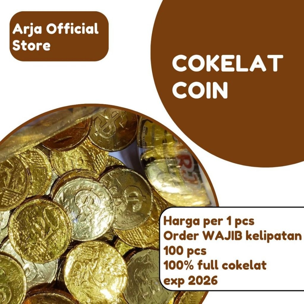 

COKELAT COIN 1 PCS / COKELAT CAMPOUND BENTUK COIN