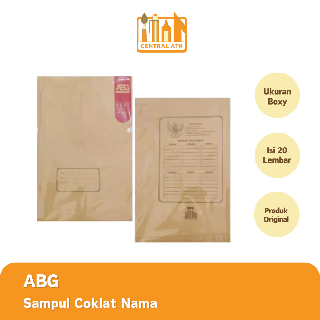 

SAMPUL KERTAS COKLAT BOXY ABG NAMA (20 LBR)