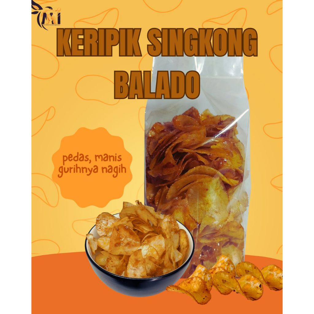 

[MI Keripik Singkong Balado 400g]– Pedas Manis, Renyah & Nagih – Tanpa Bahan Pengawet / Keripik Singkong Balado MI – Pedas Manis Autentik, Cemilan Rumahan Berkualitas / MI Keripik Singkong Balado – Kriuk Pedas Manis, Tanpa Pengawet, Rasanya Juara
