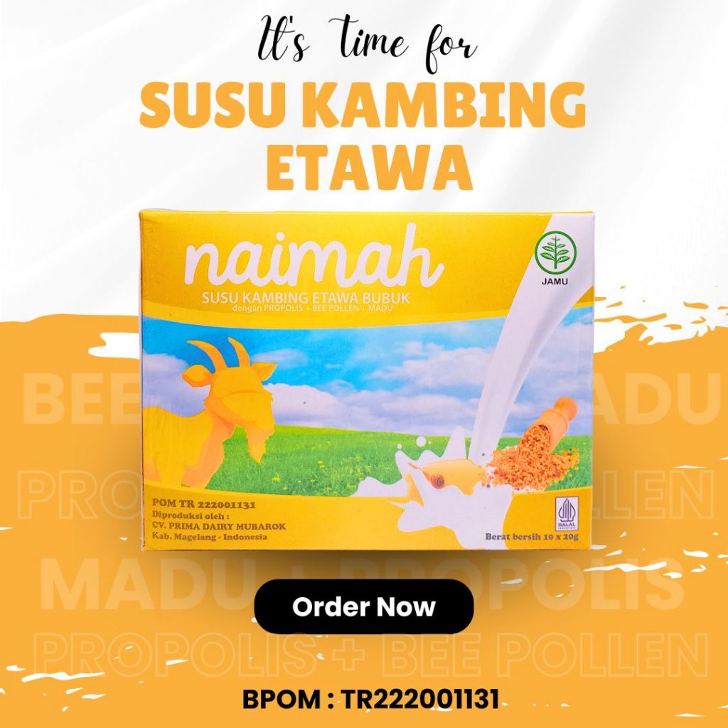 

Susu Kambing Etawa Naimah Propolis Asli Original Harga Promo