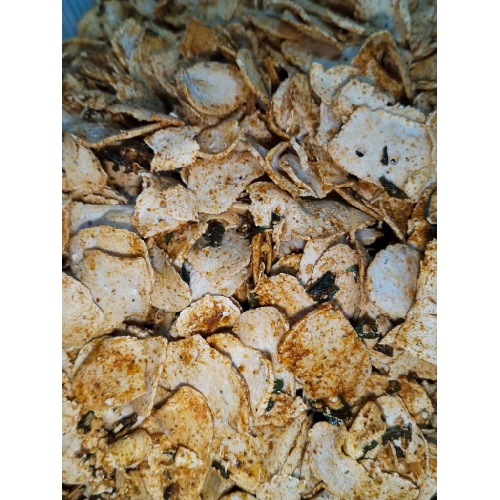

Basreng pedas, gurih, aroma daun jeruk
