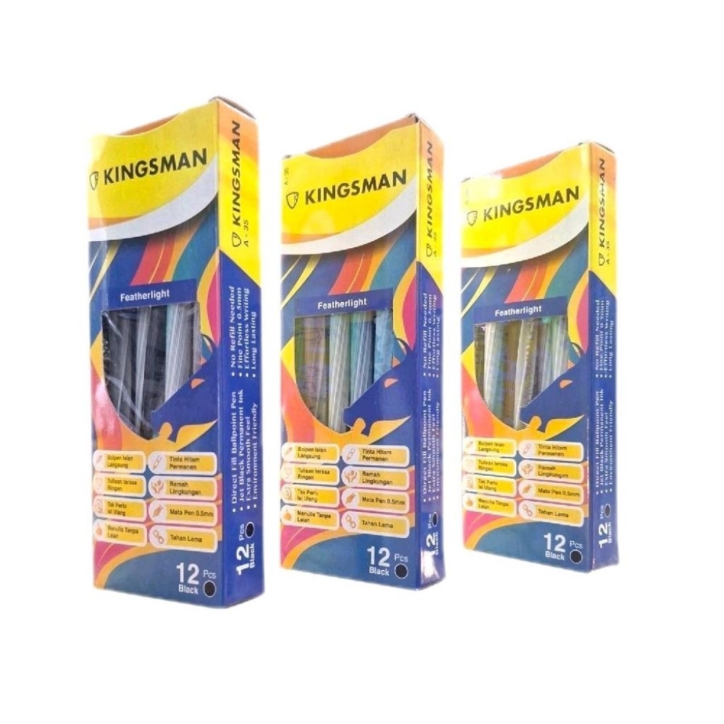 

PAKET HEMAT Pulpen KINGSMAN 24 pcs-Pulpen Spiral/Pulpen Ulir/Pena/Bolpoin