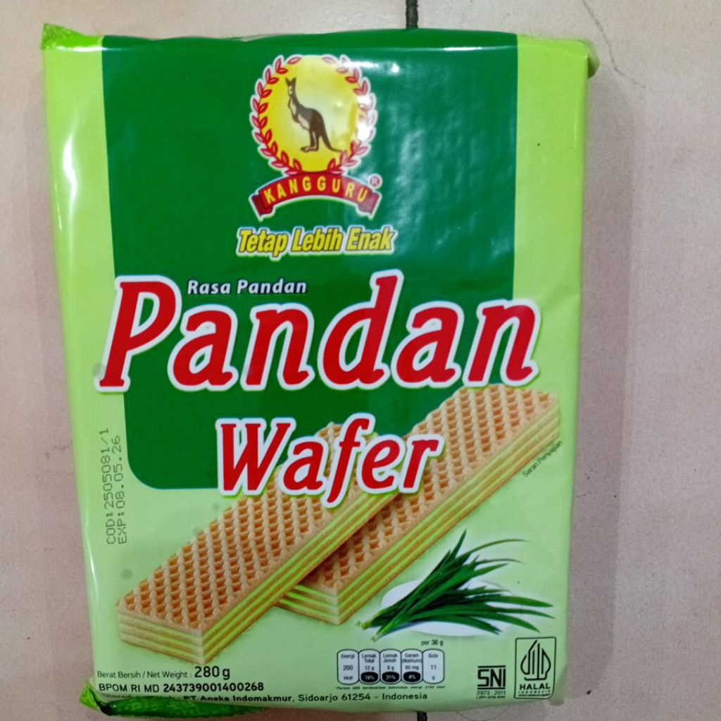 

Kangguru Pandan Wafer 280gr 1 Bungkus