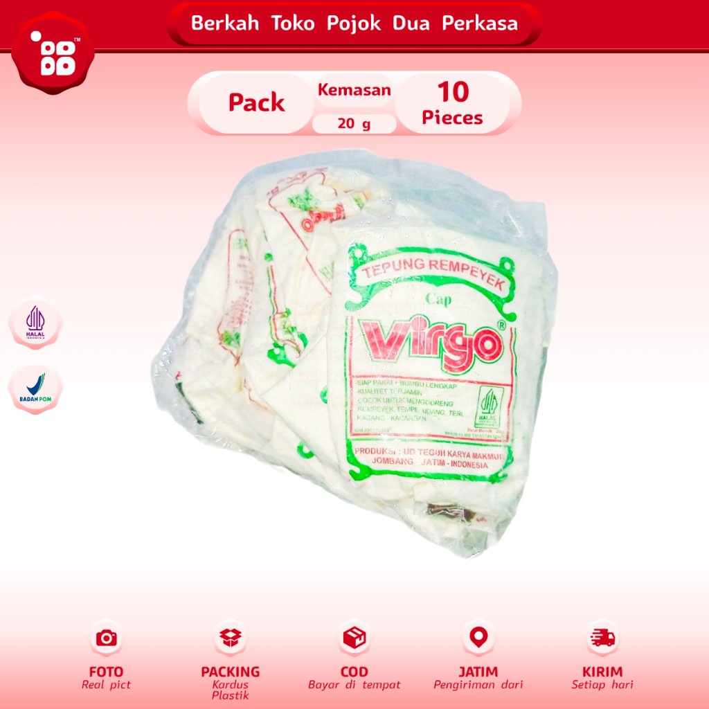 

Cap Virgo Tepung Rempeyek 1 Pack 20 g