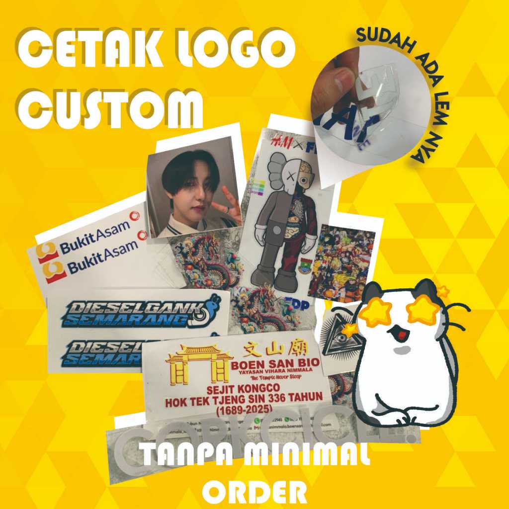 

Cetak Decal Logo CUSTOM Termurah makanan parfum tumblr souvernir hampers