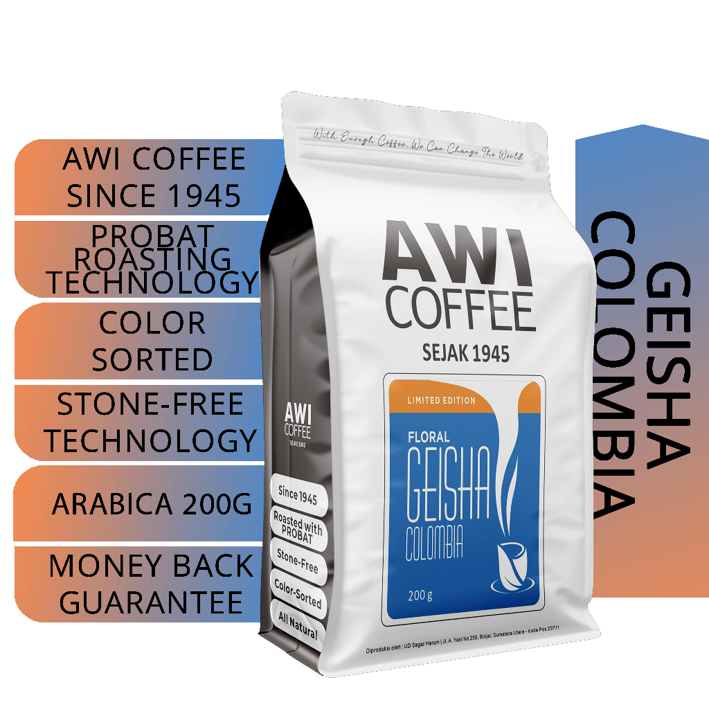 

New Produk ! Awi Coffee Colombia Geisha 200gr | Floral | Manual Brew