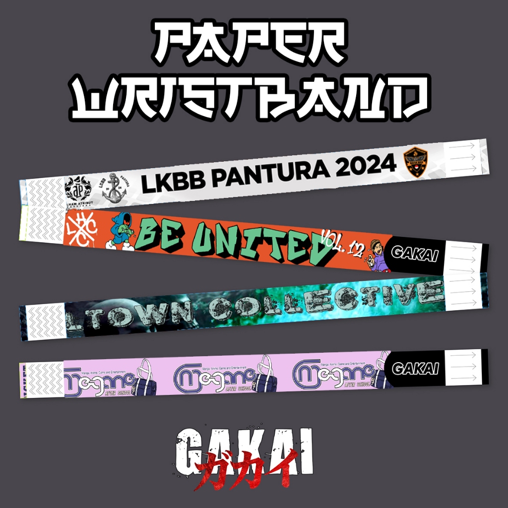 CUSTOM PAPER WRISTBAND/TIKET GELANG
