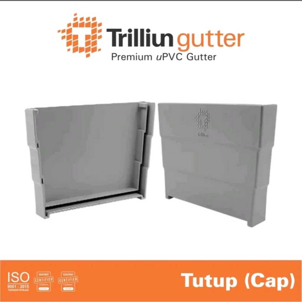 TUTUP TALANG KOTAK AIR HUJAN PIPA KOTAK PVC Trilliun - TEBAL PREMIUM uPVC GUTTER